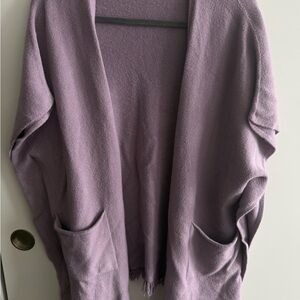 Lavender Women's Sweater with Pockets